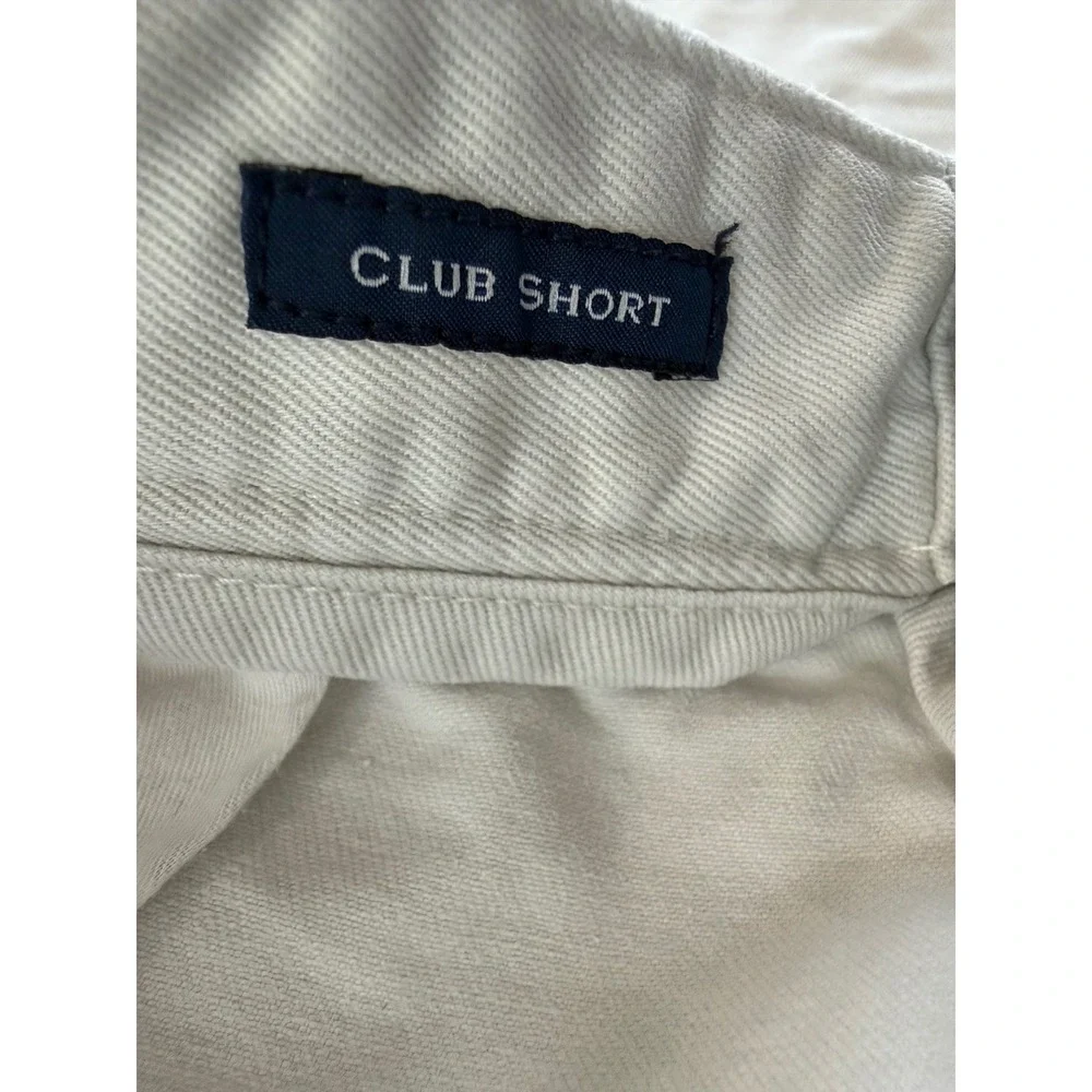 Vineyard Vines Club Shorts Mens 38 Stone White Cotton Twill Chino Golf Preppy